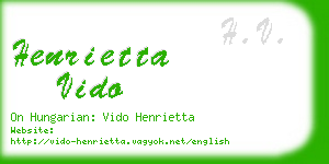 henrietta vido business card